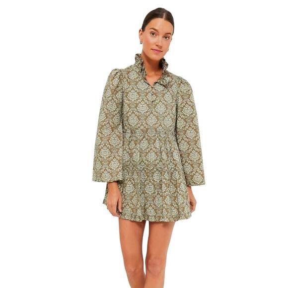 New Tuckernuck Hyacinth House Moss Russell Floral Mini Dress Cotton XS 1459-ZZ - Picture 2 of 13